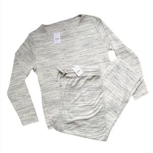 NWT J. Crew soft slub jersey pants and top matching set size M